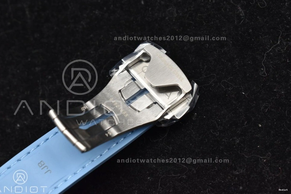 Blue 43mm Clone Dial Best Blue Aqua Rubber 1:1 Edition Super Summer A8938 Strap Terra on GMT VSF Worldtimer 1225